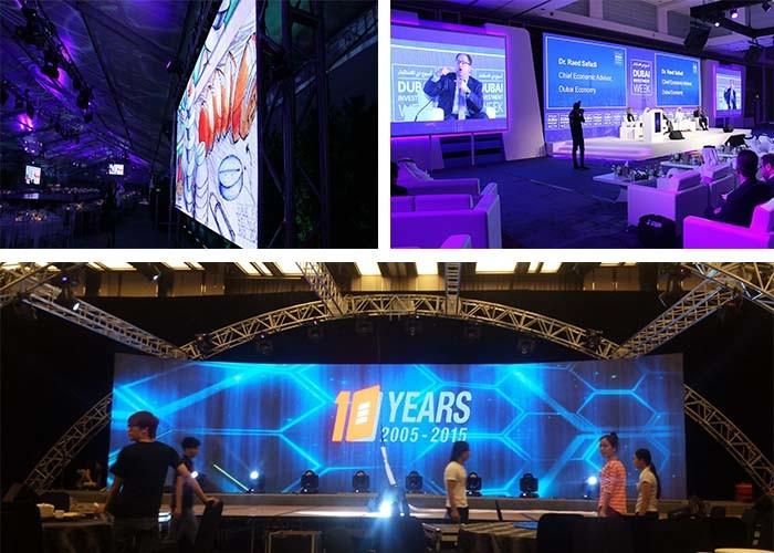 P3.91 Indoor Rental Stage Backdrop LED Screen 500X500mm Curve Available LED Display