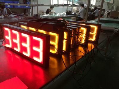 Outdoor Waterproof High Brightness 24 Inch Red 8888 Digital LED Gas Station Price Digital Panel Sign Board LED Gas Sign