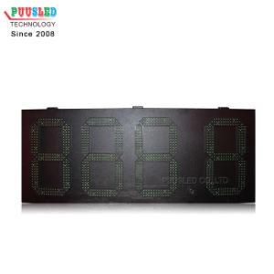 Waterproof Digital Green Color 15inch 7segment Number LED Gas Station Price Sign