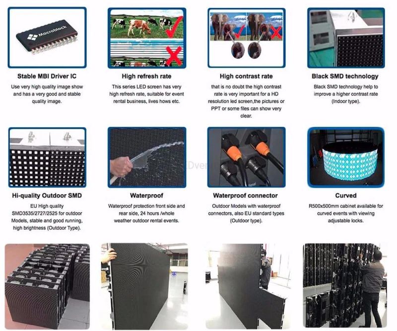 Outdoor High Quality P3.9 Billboard Screen Rental LED Display Panel