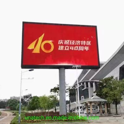 Outdoor Ads IP65 RGB Video Player Full Color Sign P10 DIP Video Fixed Digital LED Display Screen for Unipole Fixed Installation