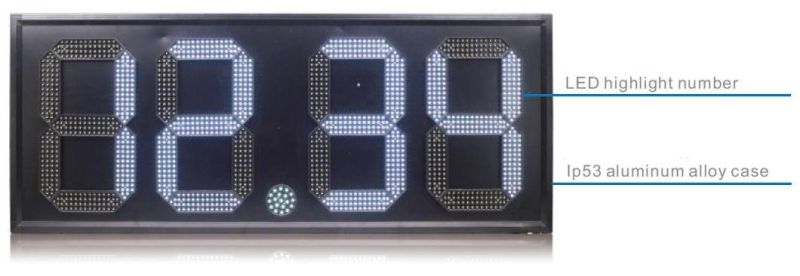 Single Color Digit 8888 Waterproof Gas Price LED Sign