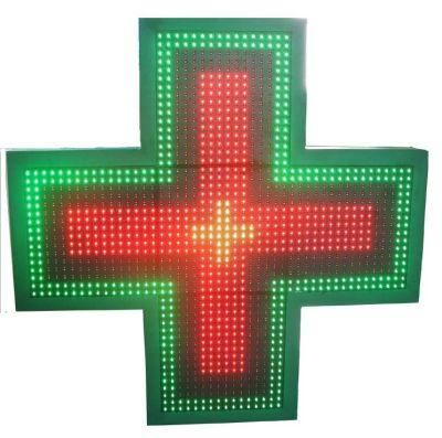 P16 Double Face Rg Outdoor LED Pharmacy Cross for Drugstore