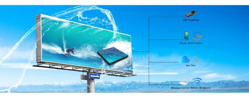 P6mm High Brightness Full Color Advertising Front Service Outdoor Fixed LED Display for Wall Mounting