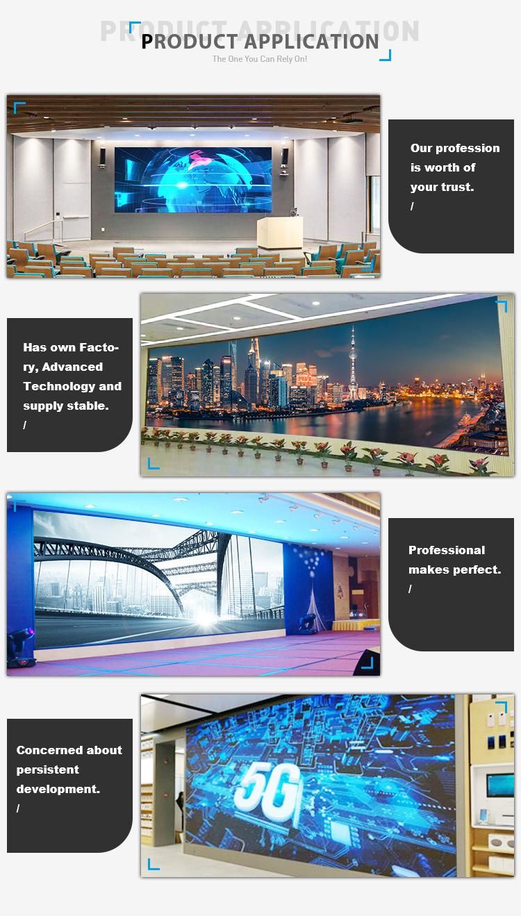 P1.25 P1.375 P1.538 P1.667 P1.839 P1.904 P2 LED Video Wall Panel Fine Pixel Pitch Fixed Indoor Advertising LED Screen Display
