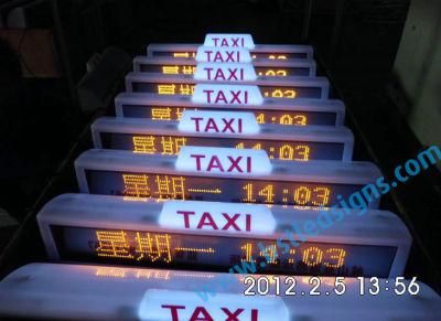 P6 Yellow Color Programmable Taxi Top LED Message Sign
