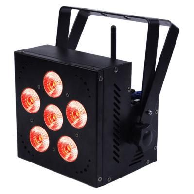6PCS 18W RGBWA UV Flat LED PAR Battery Wireless Cheap DJ Equipment