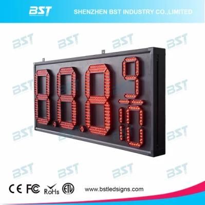Red Color Semi-Outdoor LED Gas Price Changer Sign