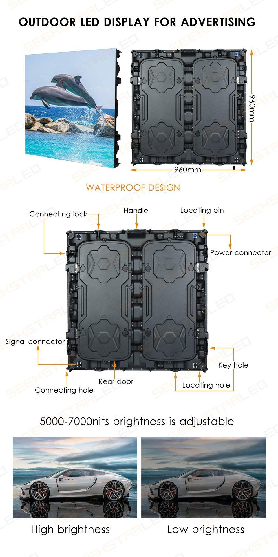 Long Distance Viewing Waterproof IP65 P8 Outdoor LED Advertising Sports Video Wall Display