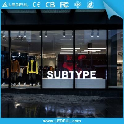Pixel Pitch P2.6 P3.9 High Brightness Transparent LED Display