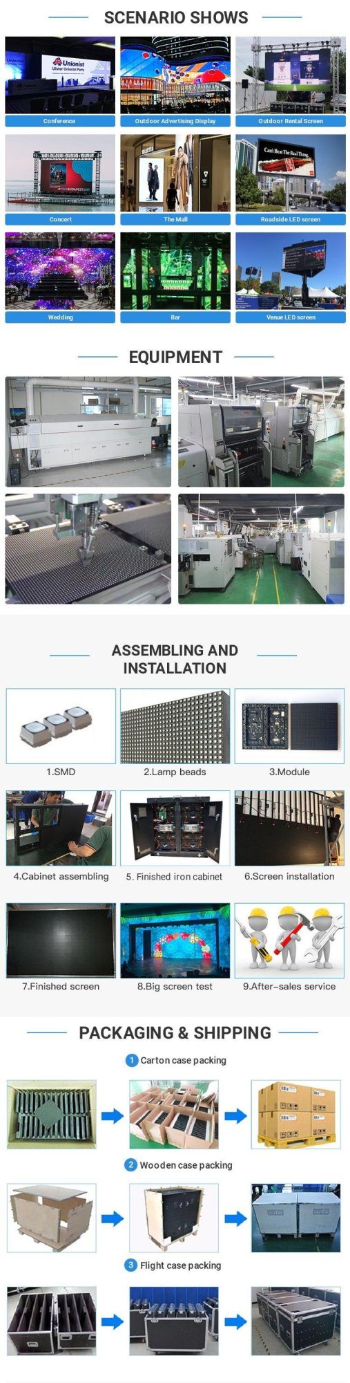 P3 LED Display Fast Installation Rental Stage LED Video Wall Panel for Concert Stage LED Display Screen