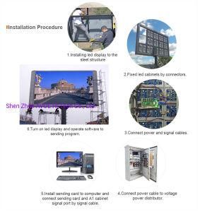 9500K P10mm Outdoor Fixed LED Display Screen Bus Station Waterproof LED Display