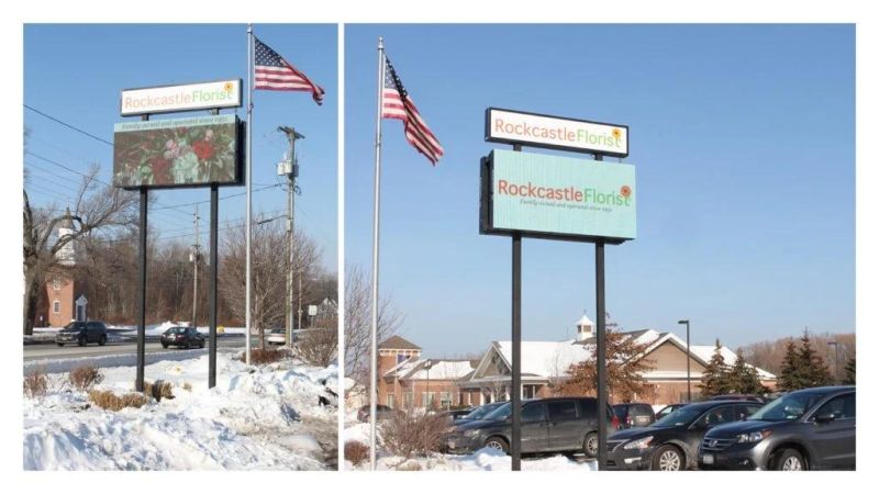 Full Color Front Service Advertising Signs IP65 Outdoor Fixed LED Display