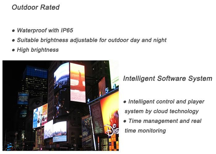 6, 000nits P8 Nationstar SMD3535 Outdoor Fixed LED Display for Commercial Ads