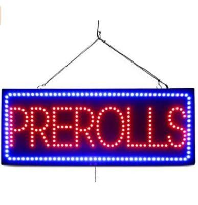 Red Blue LED Beads 19inch*11inch Recargas LED Window Sign