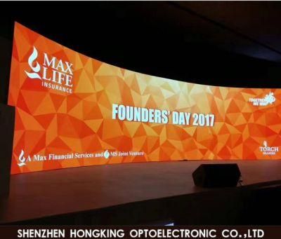 Curved Indoor Background Wall P3.91 500X1000m for Concert /Wedding /Car Exhibition