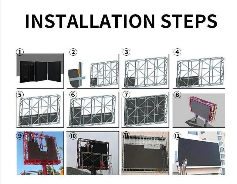 Outdoor Indoor Promotional Die-Cast Aluminum Cabinet Rental Digital Sign Video Player LED Screen Display for Ads Business