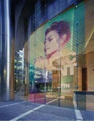 P6-P40 Electronic Media Player LED Transparent Window Poster Wall Display