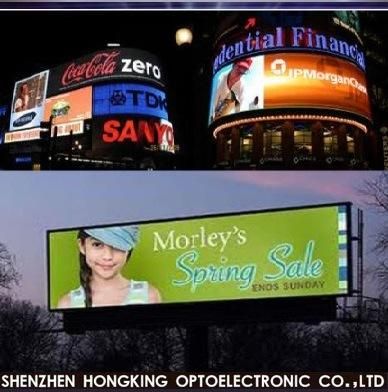 Advertising Outdoor Full Color P10mm LED Display Screen with Fixed Installation