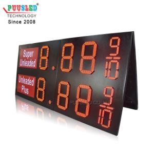8.88 9/10 Green/Red LED Gas Station Price Signs for Petrol Station with LCD Remote Control