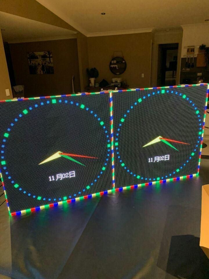 SMD Full Color P3 Indoor LED Display with 1.152mx0.576m (2PCS rental cabinets)