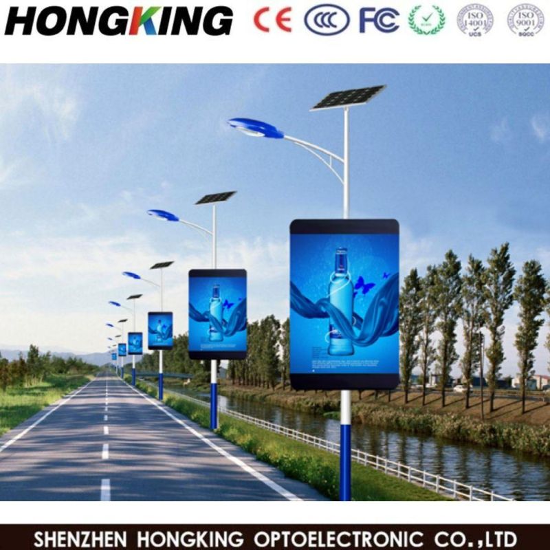 P3.84 Outdoor LED Display Street Light Pole LED Advertising Sign