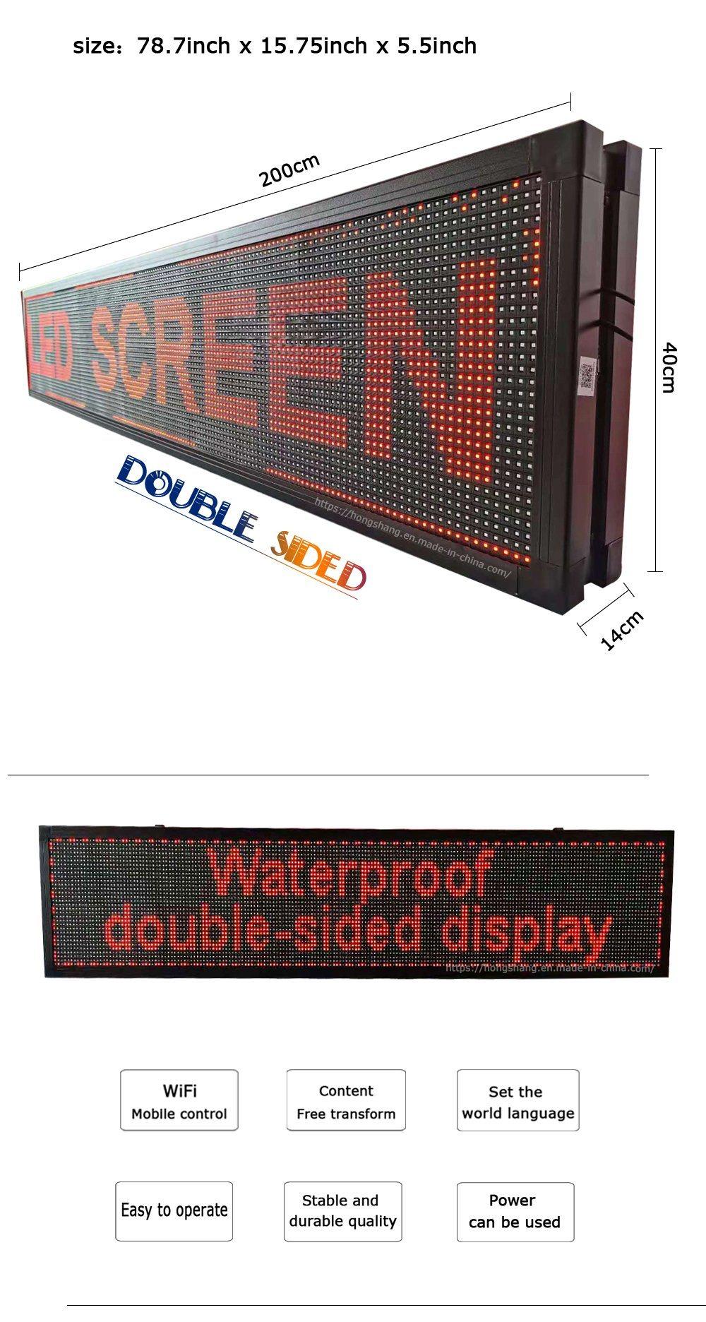 P10 SMD Semi Outdoor Red Double Face Rolling Advertising Display