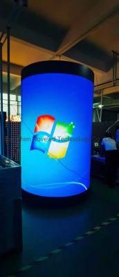 P2.5 Cylinder Circle LED Screen with Soft LED Module Advertising Display