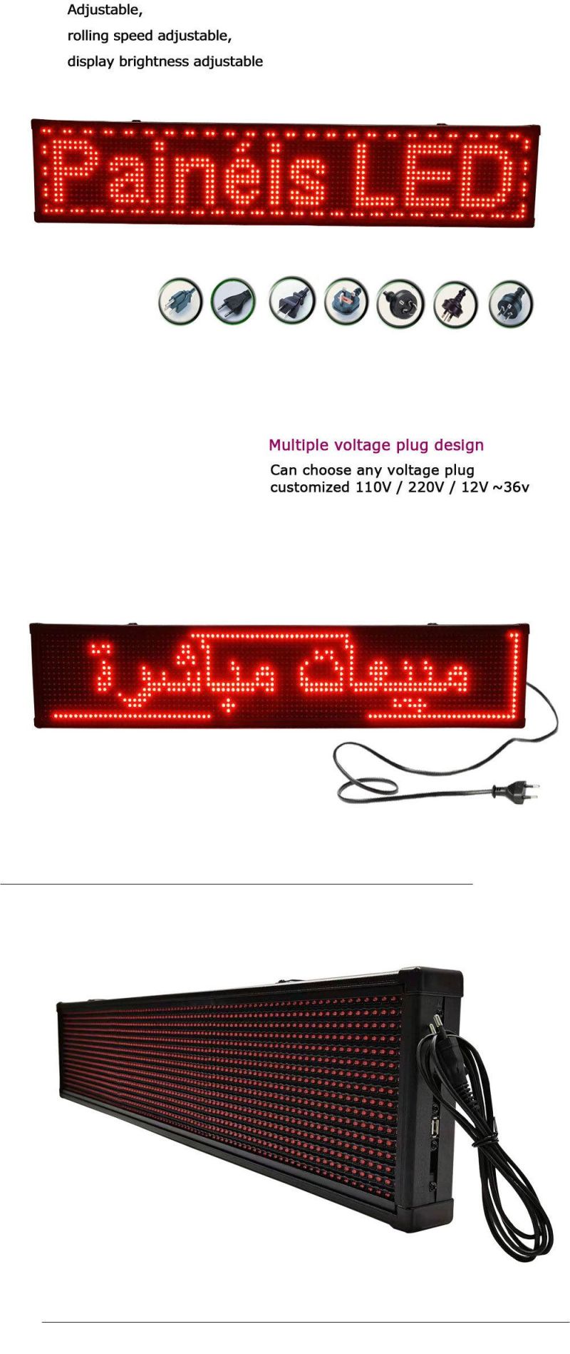 Make Vehicle LED Module P10 Monochrome Mobile Display,