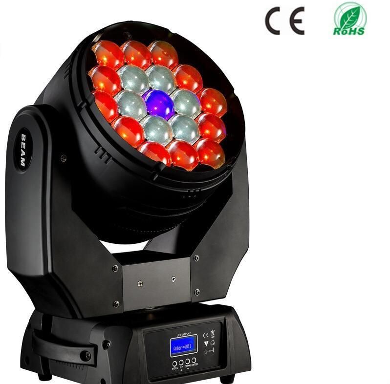 Bee Eye 19X15W LED DMX DJ Moving Head Wash Zoom RGBW 4in1 Lights