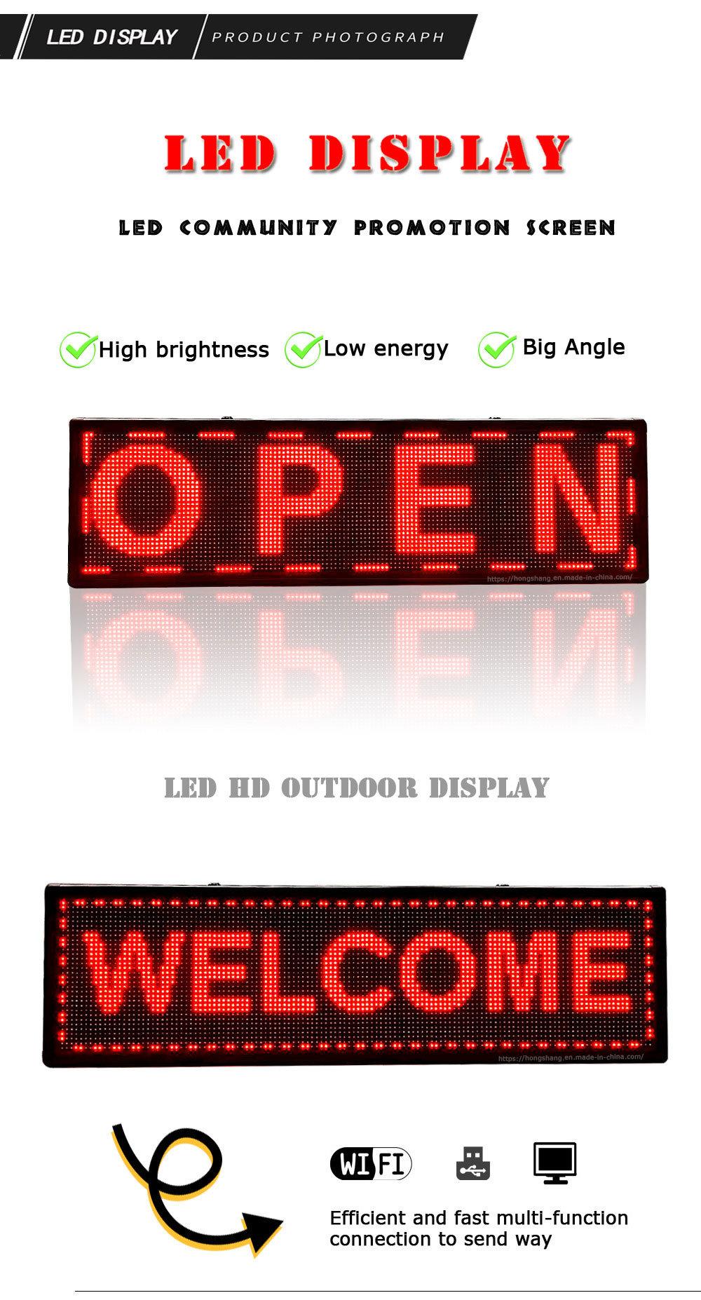 P10 Single Red Outdoor Waterproof Window Text Mobile Display Screen