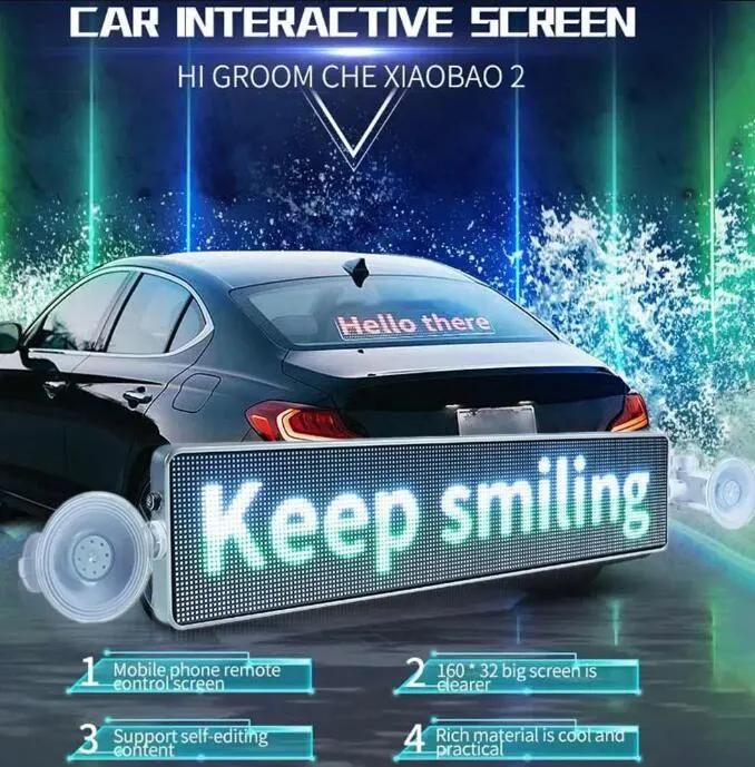 WiFi/USB Control Indoor Full Color Moving Message Car LED Sign