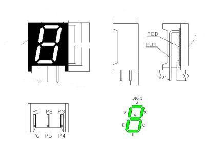 Bended Pins Custom 7 Segment LED Display with RoHS From Expert Manufacturer