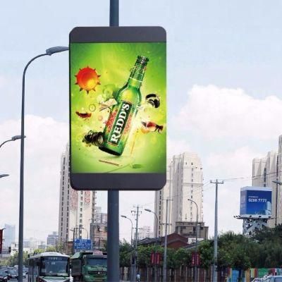 High Brightness Outdoor P3 P4 P5 P6 Street Lighting Pole Advertising LED Display