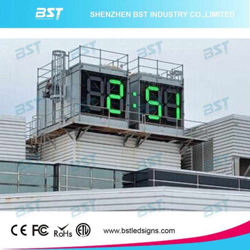 64" High Brightness Jumbo/Giant Outdoor Waterproof LED Clock Sign for Time/Temperature Display