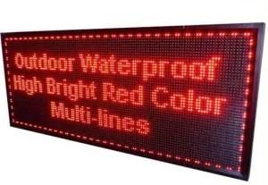 P10 Semi-Outdoor Monochrome Red LED Message Board