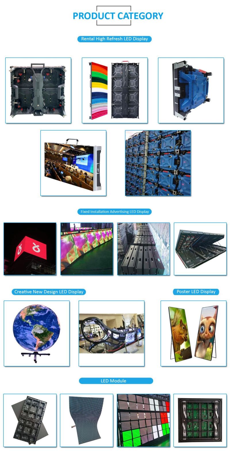 Outdoor Full Color Nation Star P4 P5 P6 P8 P10 LED Display for Advertising Screen Panel Sign