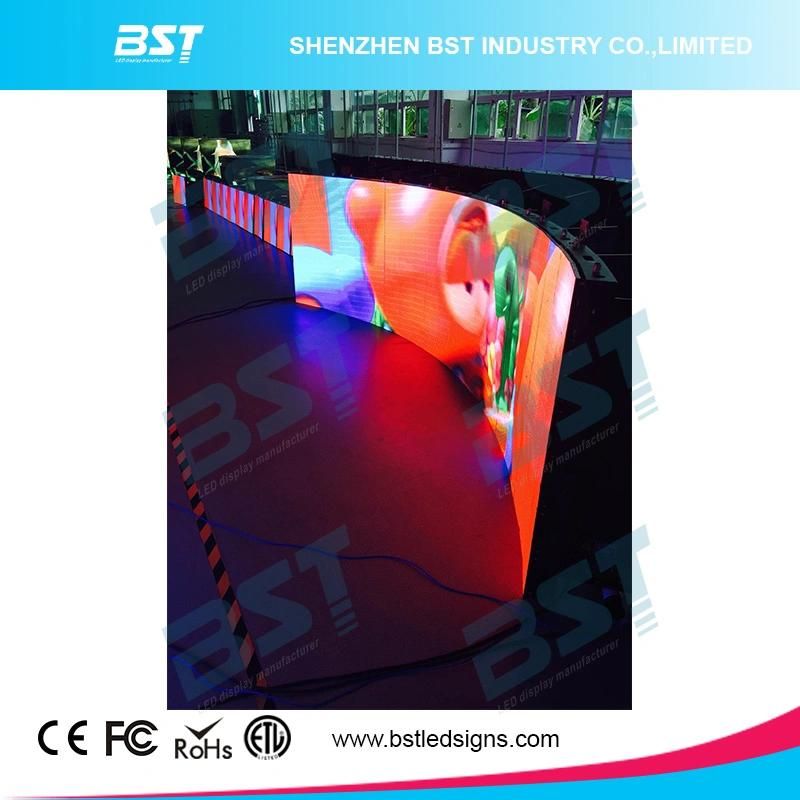 Flexible P4 Curved LED Advertising Display Screen with 140 Degree Viewing Angle---8