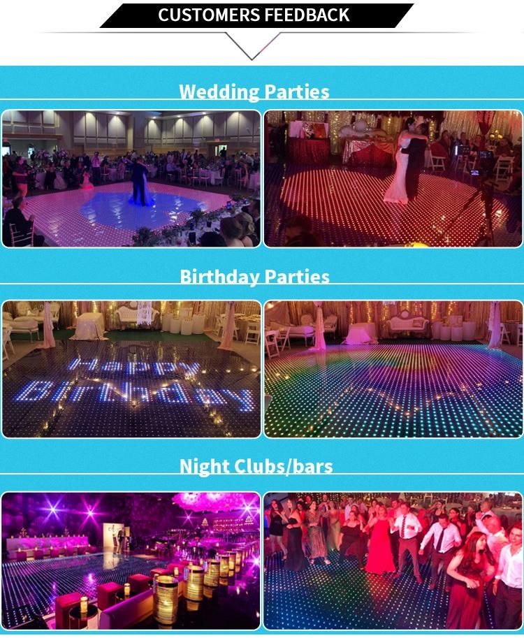 DMX512 Light up Mirror Matrix Disco DJ Night Club Stage Wedding Show Party RGB 3in1 LED Lighted 3D Mirror Portable LED Panels LED Dance Floor