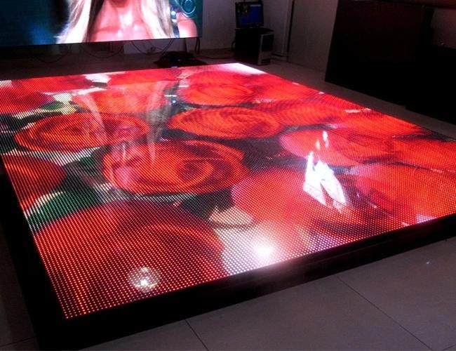P4.81 Dance Floor LED Display 500X500mm Cabinet 250X250mm Panel Interactive Dance Floor
