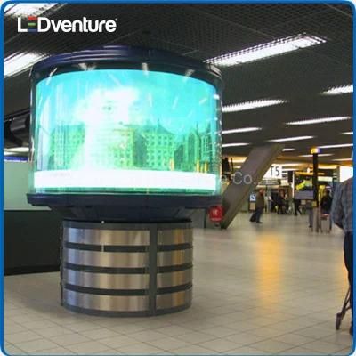 Full Color Indoor P1.8 Big Size Curve Flexible Advertising LED Billboard Display Screen