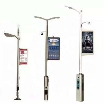 Signic Outdoor Road Street WiFi 3G 4G Wireless Advertising Pole Lamp Post LED Screen