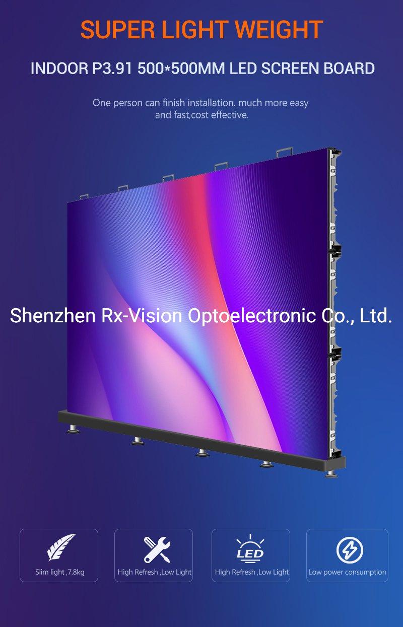 P2.976 P3.91 P4.81 Indoor Outdoor Rental LED Screen Display with Waterproof Die Casting Aluminum Cabinet 500mm
