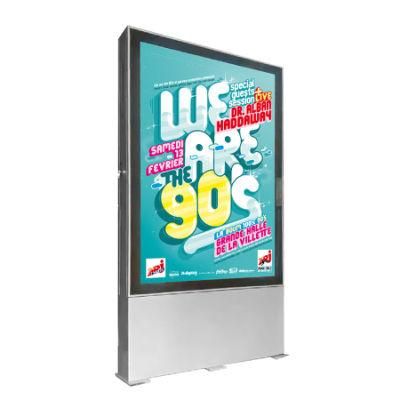 Indoor Regular Design Floor Standing LED Screen Mupi Lightbox